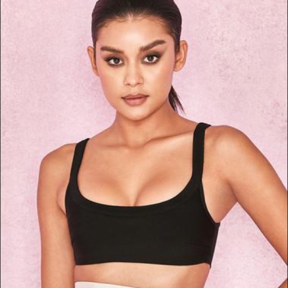 HOUSE OF CB black bandage crop top